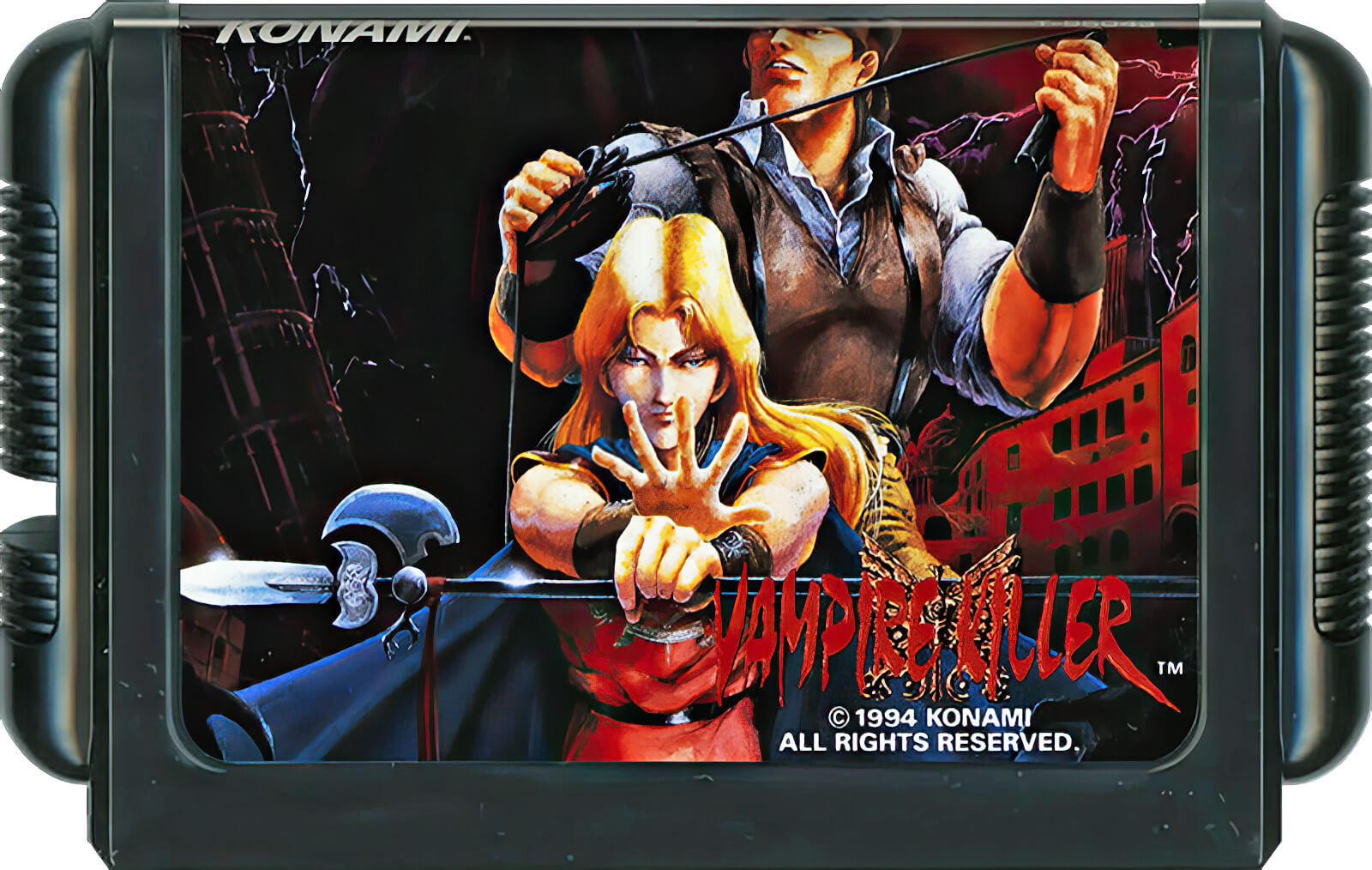 Лицензионный картридж Castlevania Bloodlines в Японии для Mega Drive
